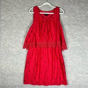 I.N. Studio Pink Fuchsia Lace Midi Dress